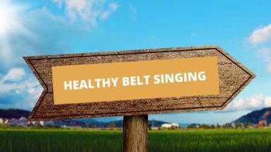 Sign saying "Healthy Belt Singing
