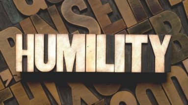 Humility written in wood blocks