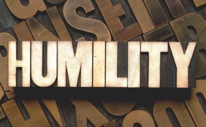 Humility written in wood blocks