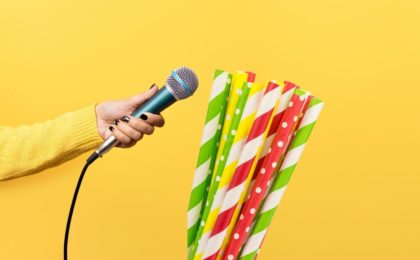Microphone and straws