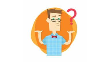 man asking a question
