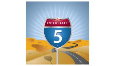 illustration of the california 5 freeway sign