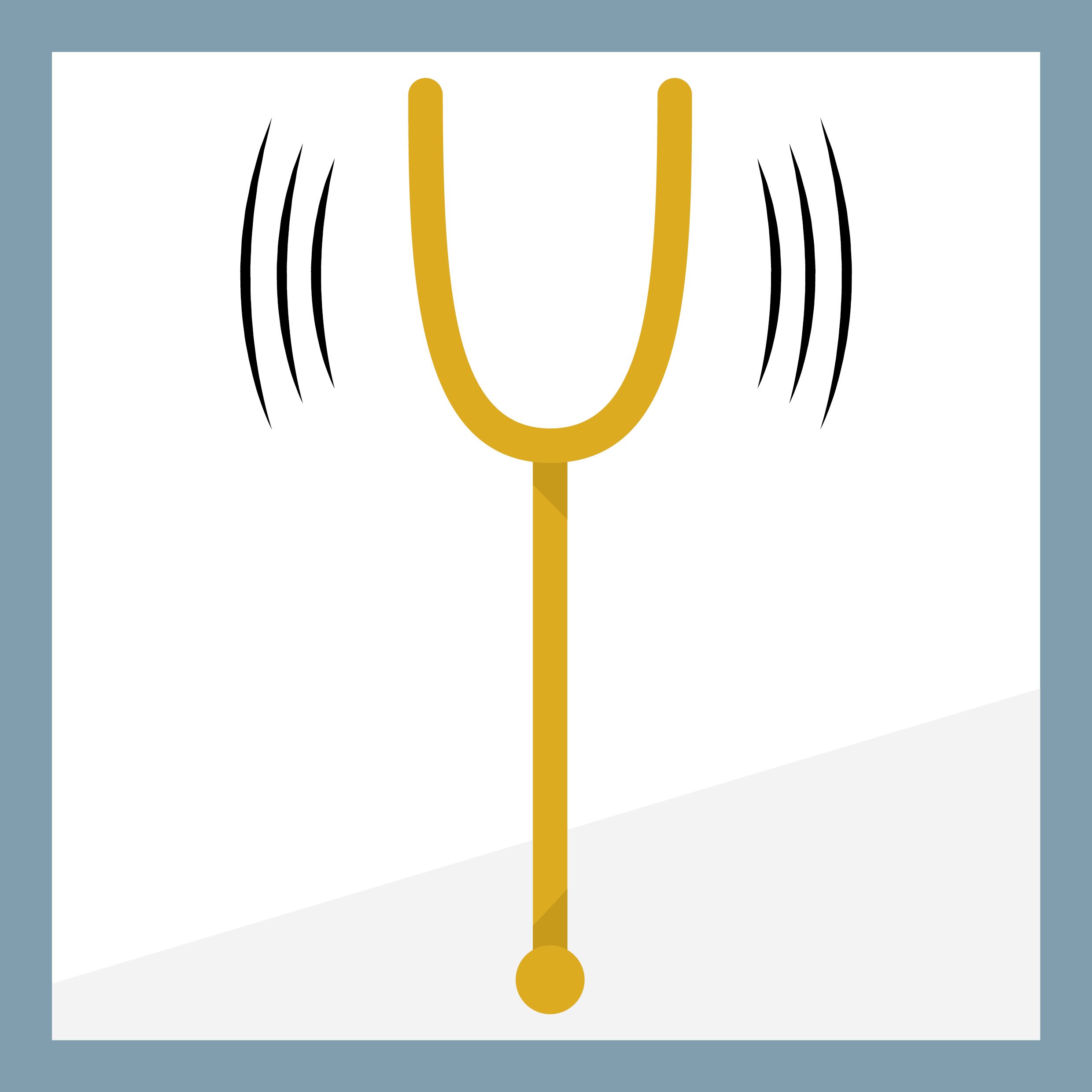 sound waves coming from a tuning fork illustration