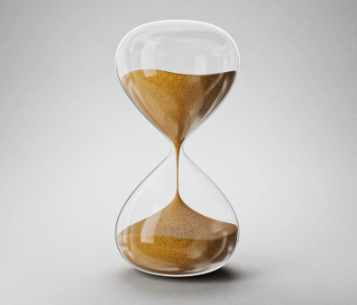 photo of an hourglass