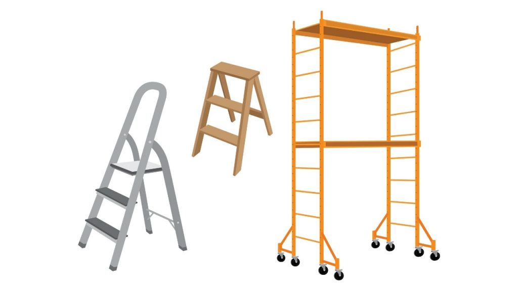different sized ladders representing vocal pitch and range