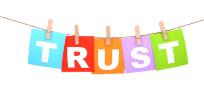 photo of the word trust