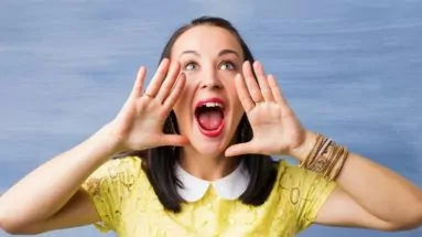 Photo of woman yelling