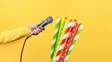 Microphone and straws
