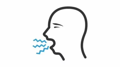 man coughing covid 19