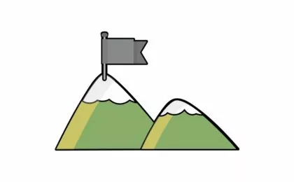 flag at top of the hills