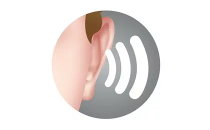 sound waves traveling to an ear