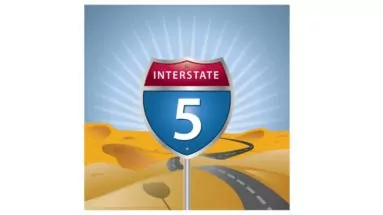 illustration of the california 5 freeway sign