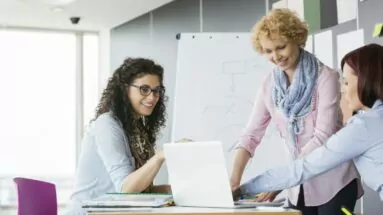 women in a meeting