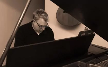 Shane Adams at the piano