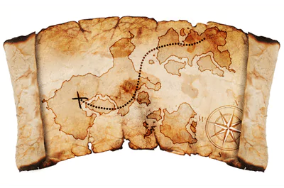 adventure map illustration of a map