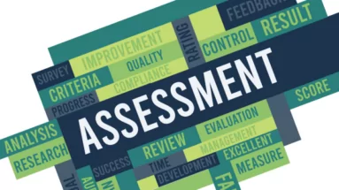 photo of a word cloud for assessment