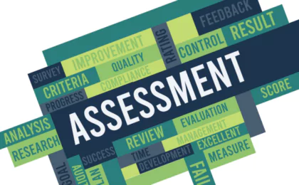 photo of a word cloud for assessment