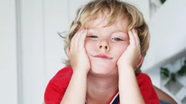 photo of a bored child