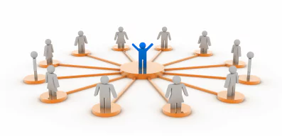 connections photo of a figurine in the center of a circle of other figurines