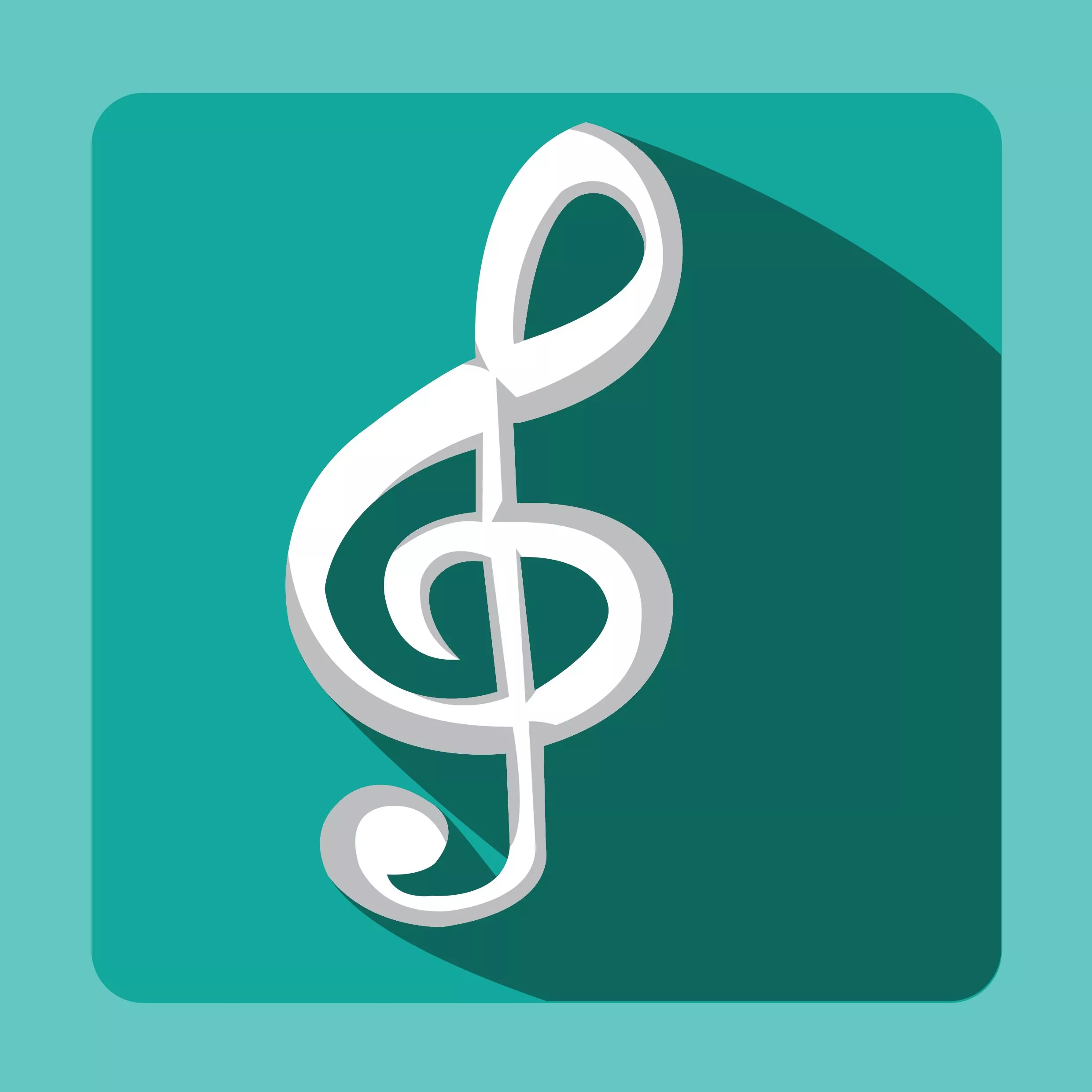 head voice treble clef sign