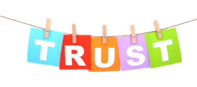 trust photo of the word trust
